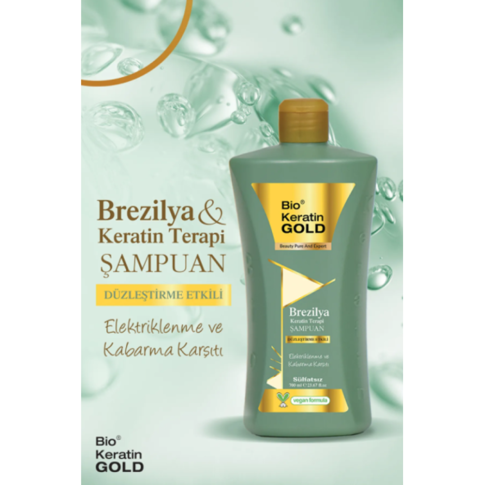 Bio Keratin Gold Brezilya & Keratin Terapi Duzlestirme Etkili Sulfatsiz Sampuan 700 Ml Şampuan ve Saç Kremi Fiyatı