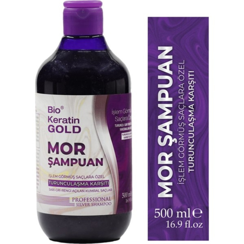 Bio Keratin Gold Turunculaşma Karşıtı Mor Şampuan 500 ml Şampuan ve Saç Kremi Fiyatı