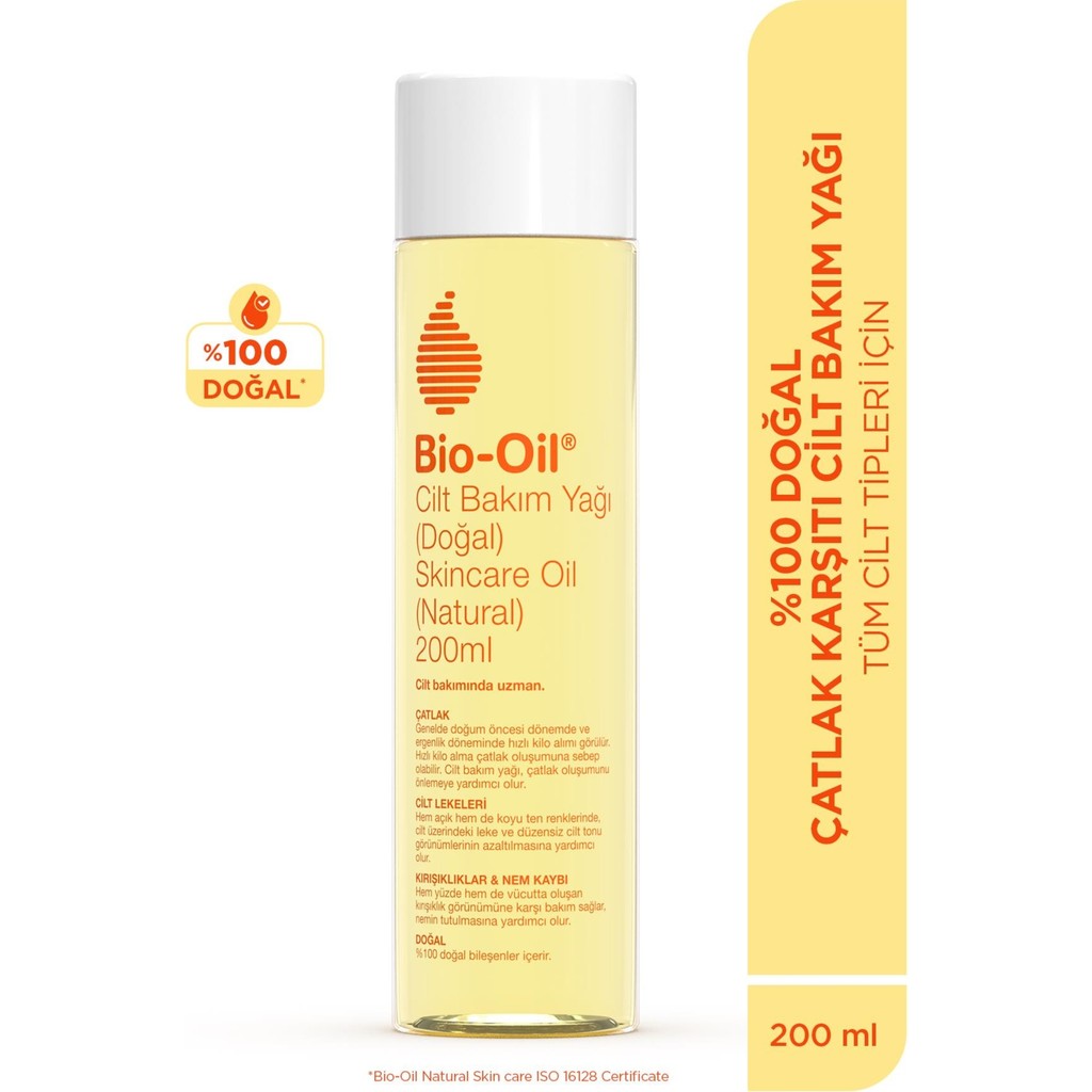 Bio-Oil %100 Natural Çatlak Karşıtı Nemlendirici Cilt Bakım Yağı - Leke Karşıtı Bakım Yağı 200ML Diğer Fiyatı