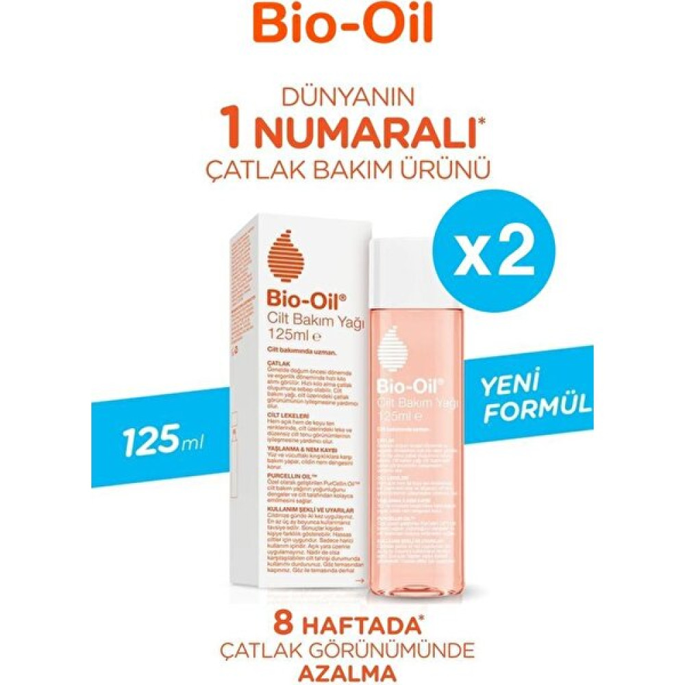 Bio-Oil Çatlak Karşıtı Nemlendirici Cilt Bakım Yağı 125ML X2 Vücut Sıkılaştırıcı ve İncelticiler Fiyatı