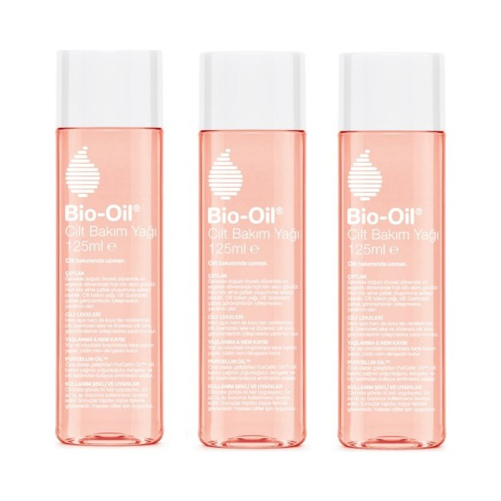 Bio-Oil Cilt Bakım Yağı 125 ml - Çatlak Cilt Lekeleri & Nem Kaybı x 3 Adet Vücut Sıkılaştırıcı ve İncelticiler Fiyatı