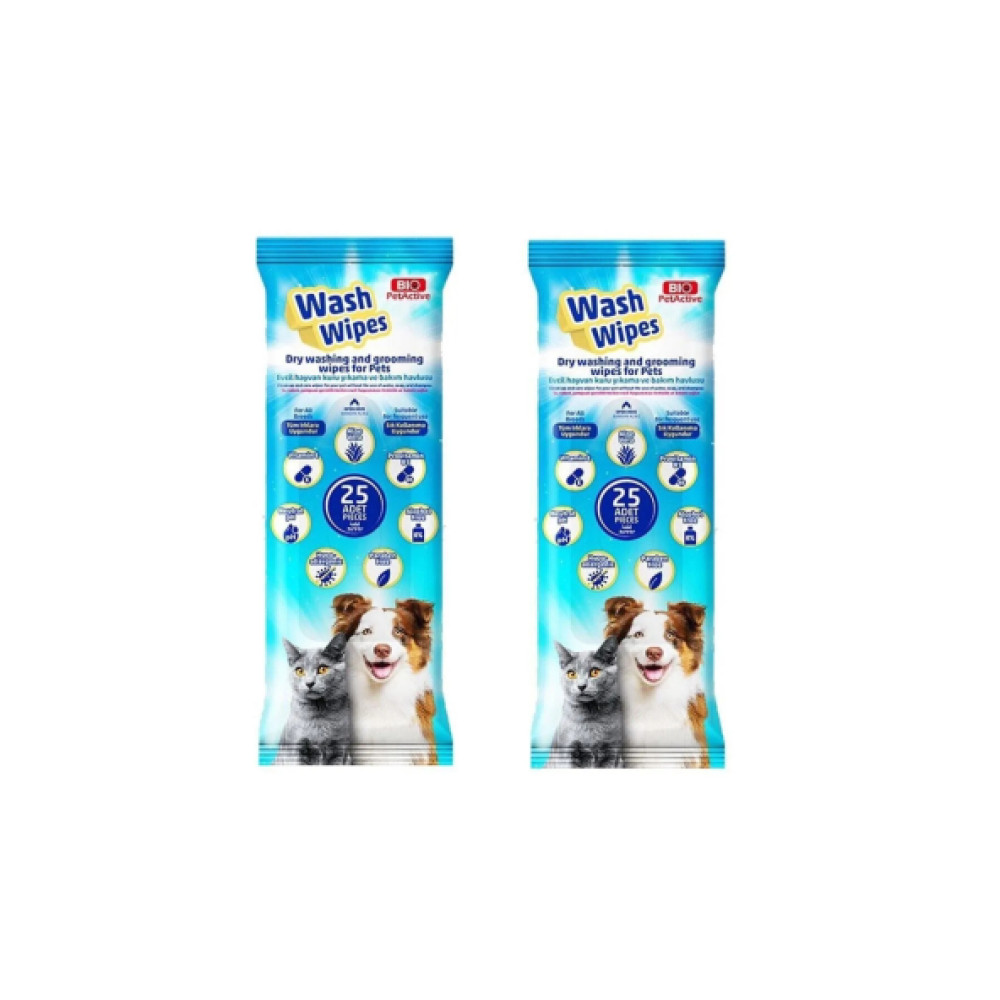 Bıo Petactıve 2 Adet Wash Wıpes 2X25lı Paket Evcil Hayvan Ürünleri Fiyatı