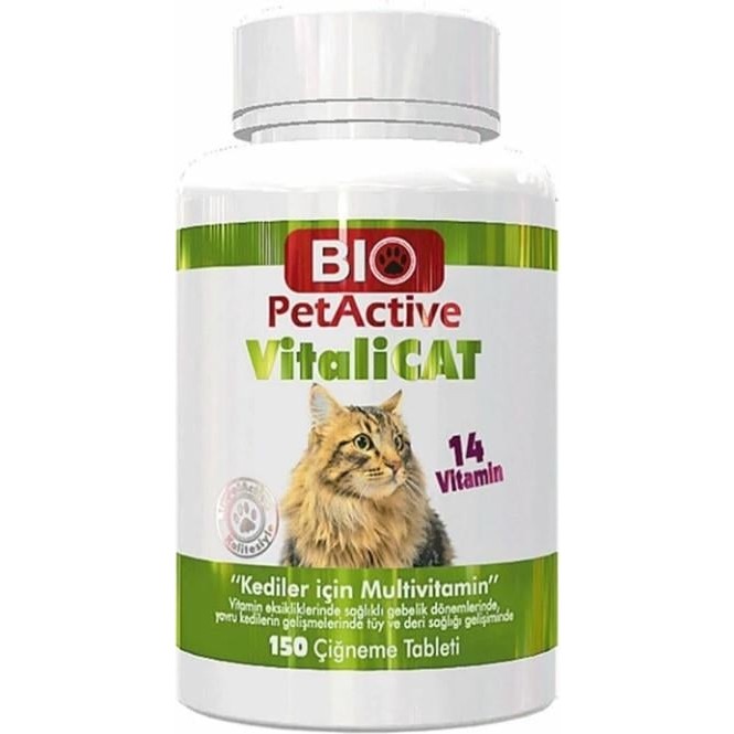 Bio PetActive Vitalicat Yavru ve Yetişkin Kedi MultiVitamini 150 Tablet 75Gr Diğer Fiyatı