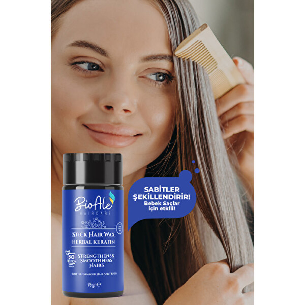 Bioale Güçlendirici Stick Wax Bitkisel Keratin 75GR - 4 Saç Şekillendirici Krem Fiyatı