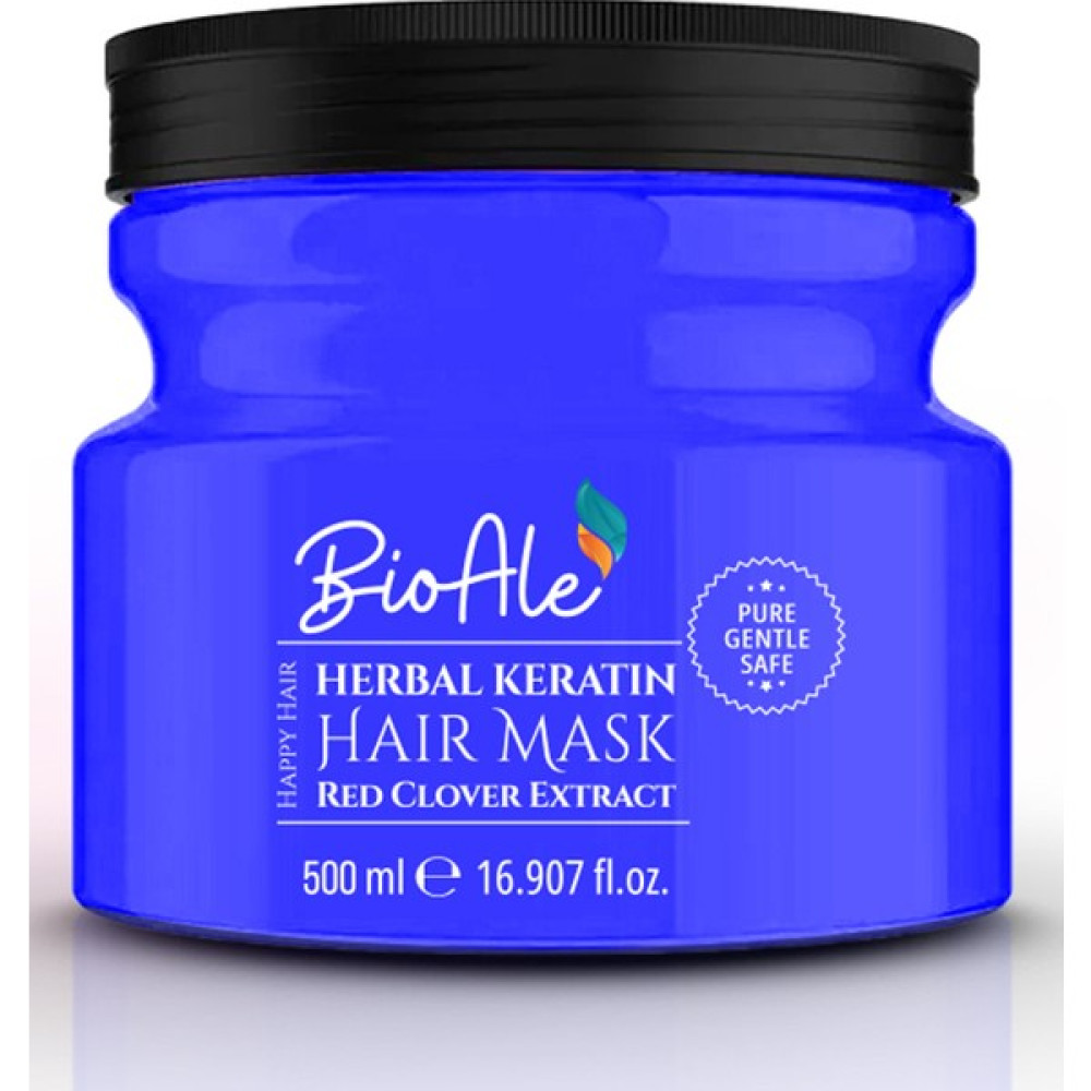 Bioale ,onarıcı,elektriklenme Karşıtı Saç Maskesi Bitkisel Keratin + Kırmızı Yonca Özü 500 ml - yok Saç Bakım Maskeleri & Serumlar & Spreyler Fiyatı