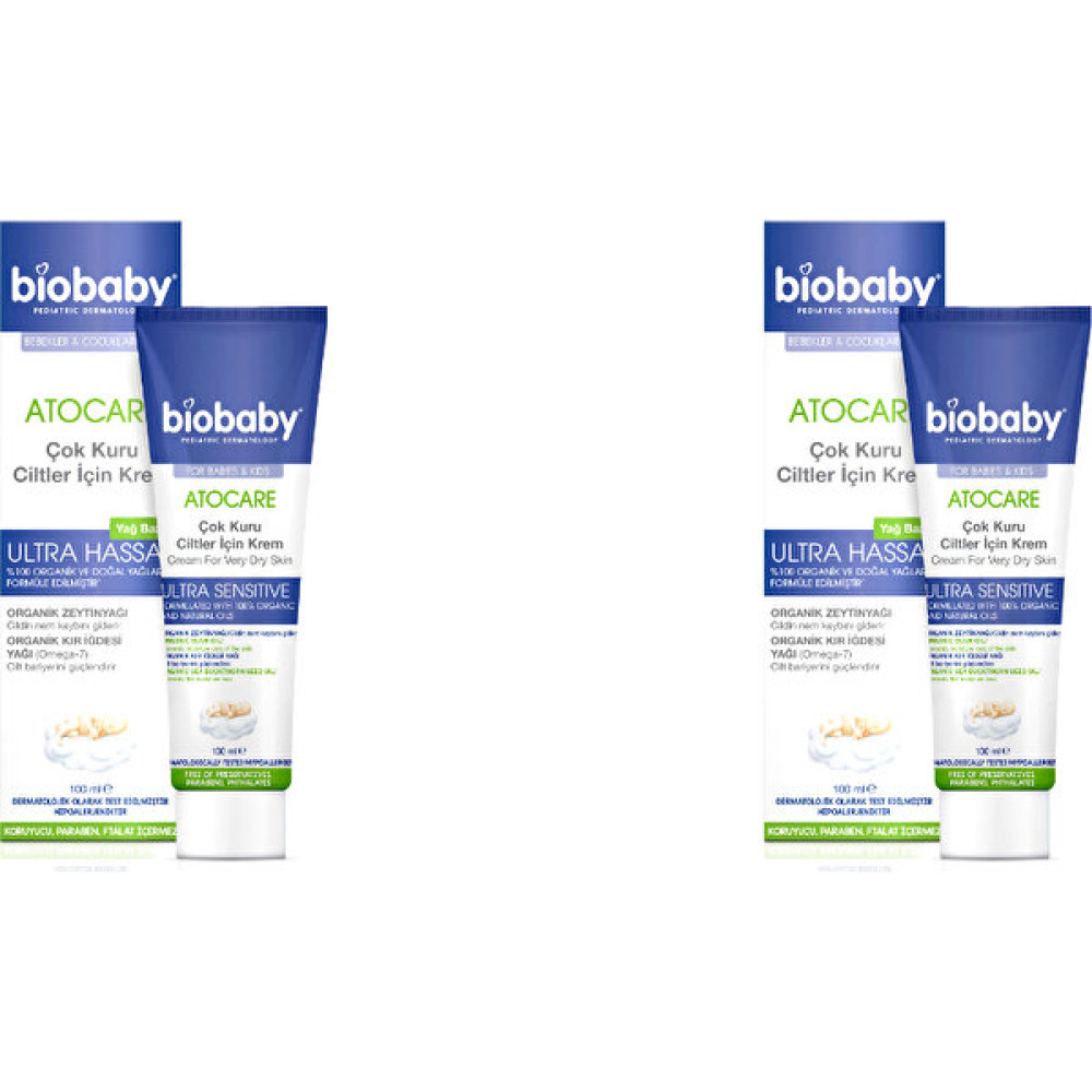 Biobaby Kuru ve Atopik Ciltler Için Krem 100 ml 2 Kutu Bebek Bakım Fiyatı