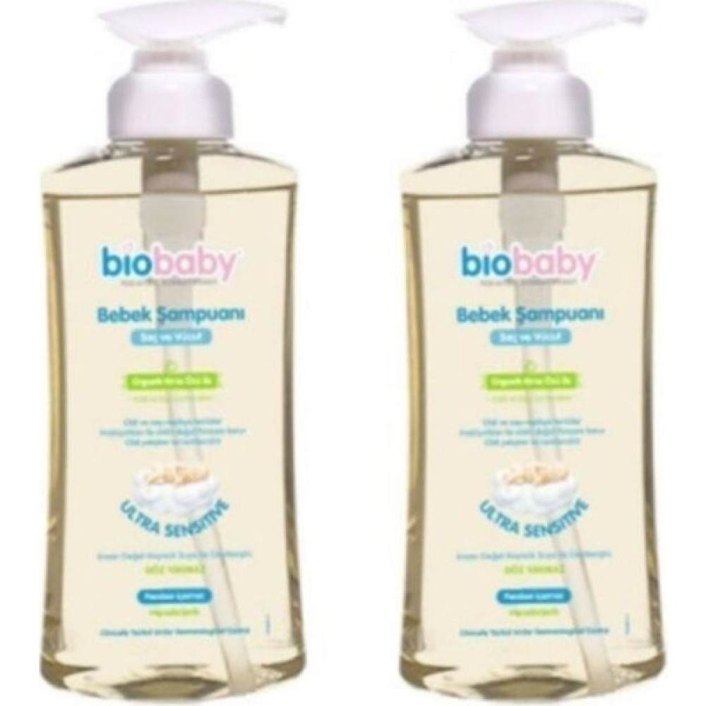 Biobaby Saç ve Vücut Şampuanı 500 ml 2 Adet - Şeffaf Bebek Şampuanı Fiyatı