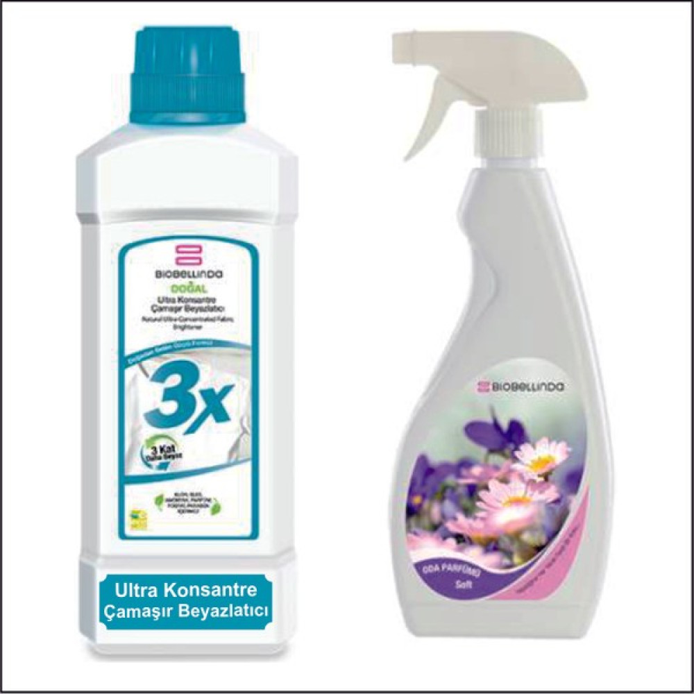 BioBellinda Ultra Konsantre Çamaşır Beyazlatıcı 750 Gr + Soft Oda Parfümü 500 ml Temizlik Malzemeleri Fiyatı