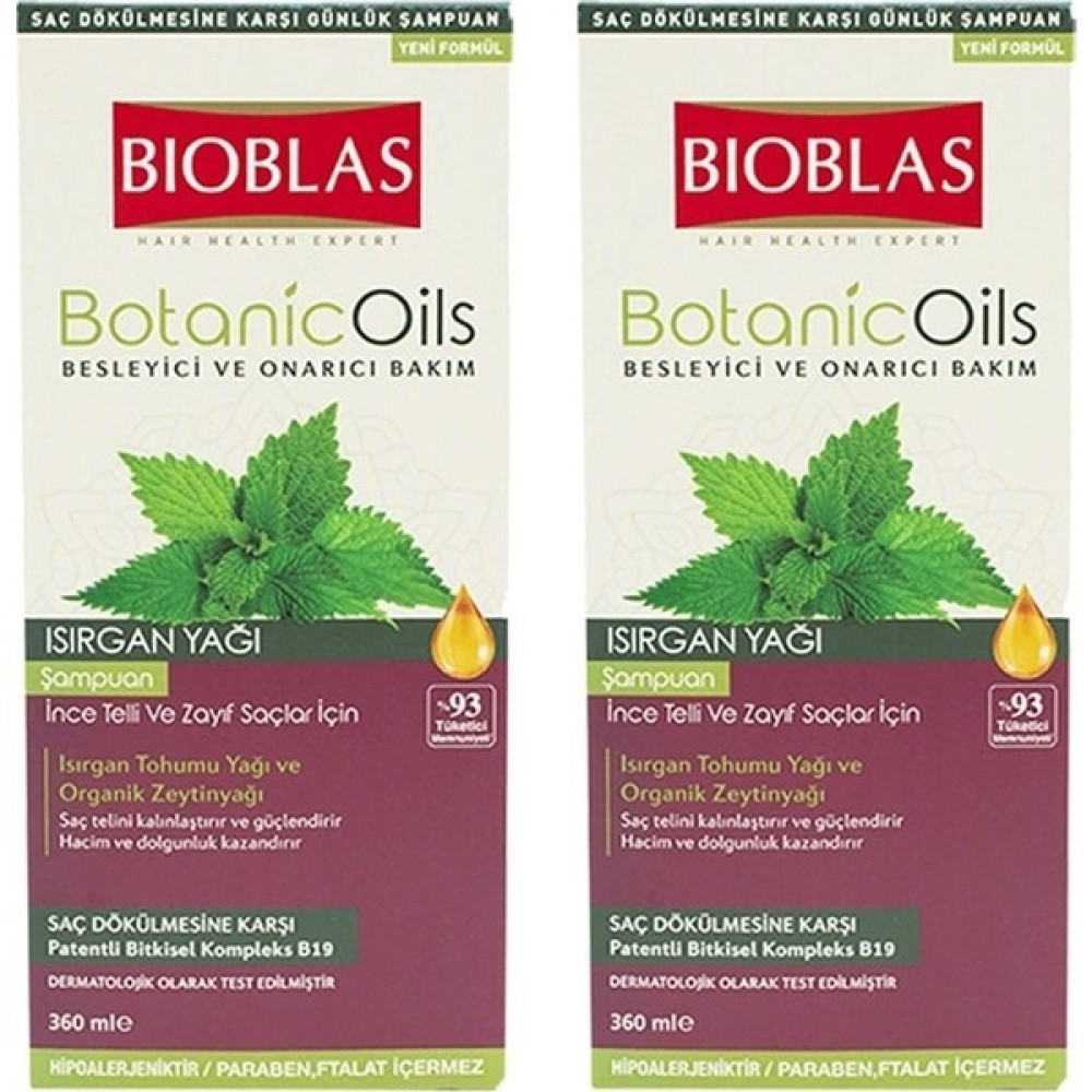 Bioblas Botanic Oils Şampuan Isırgan Yağı Ince Telli & Zayıf Saçlar Için Şampuan 360 Ml X 2 Adet - 1 Oto Boyaları Fiyatı