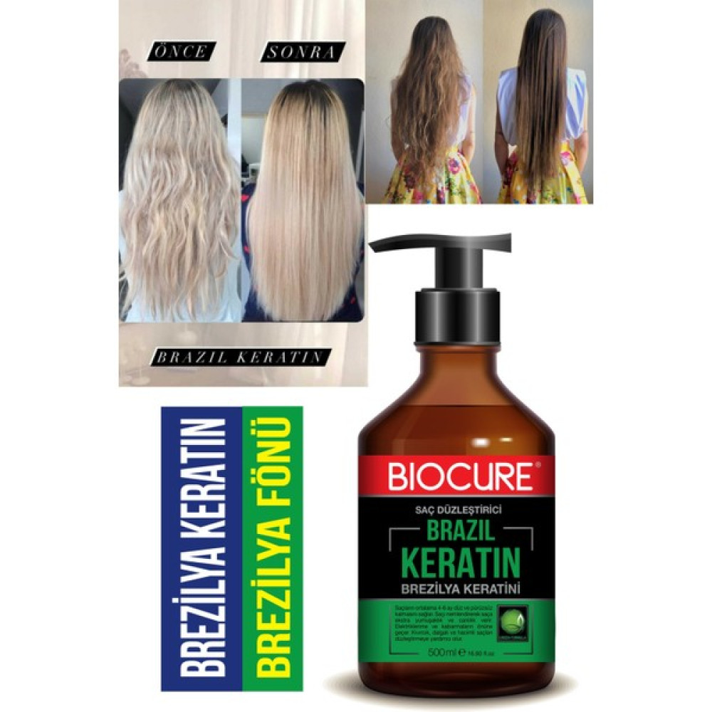 Biocure Kıvırcık Dalgalı Ve Hacimli Saçlar Için Saç Düzleştirici Keratin Bakımı Brezilya Fönü 500ml - 1 Saç Bakım Maskeleri & Serumlar & Spreyler Fiyatı