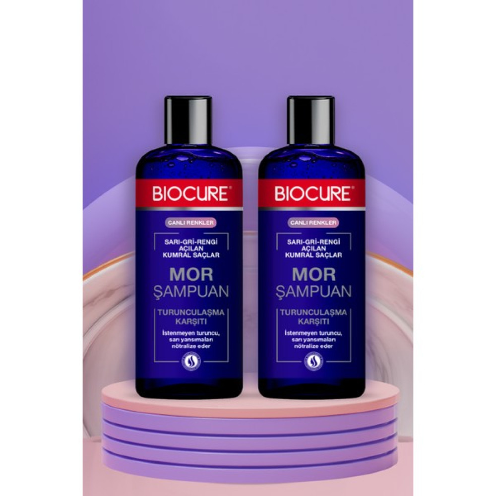 Biocure Turunculaşma Karşıtı Mor Şampuan / Sarı-Gri-Rengi Açılan Kumral Saçlar Için 400 Ml X 2 Adet Oto Boyaları Fiyatı