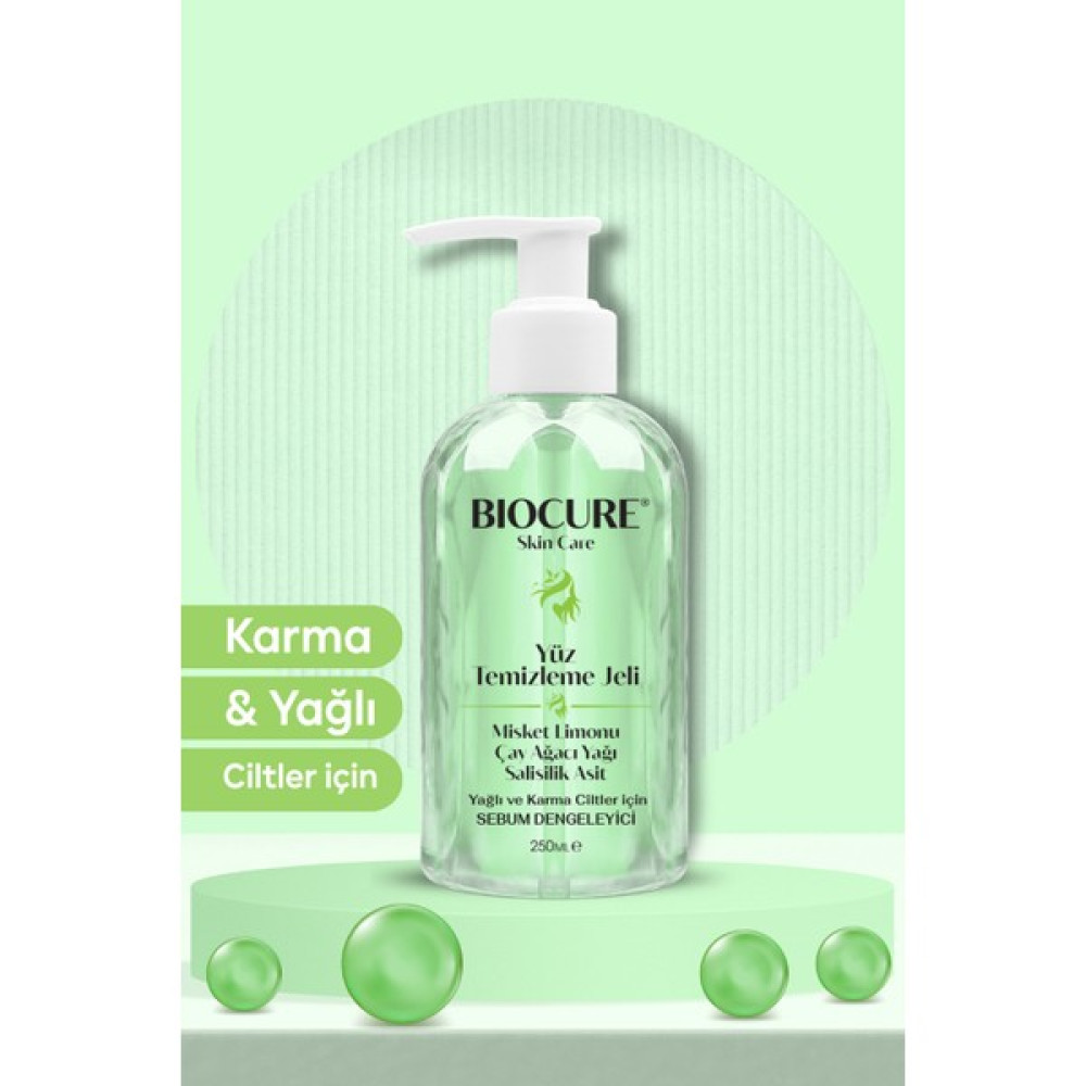 Biocure Yüz Temizleme Jeli Karma ve Yağlı Ciltler Için Derinlemesine Temizleyici Salisilik Asit 250 Cilt Temizleme ve Peeling Fiyatı