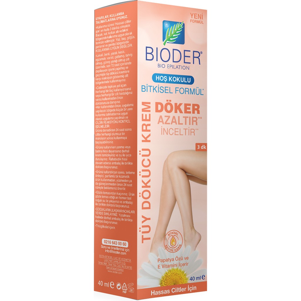 Bioder Tüy Dökücü Krem Hassas Ciltler İçin 40 Ml Ağda Ürünleri ve Makineleri Fiyatı