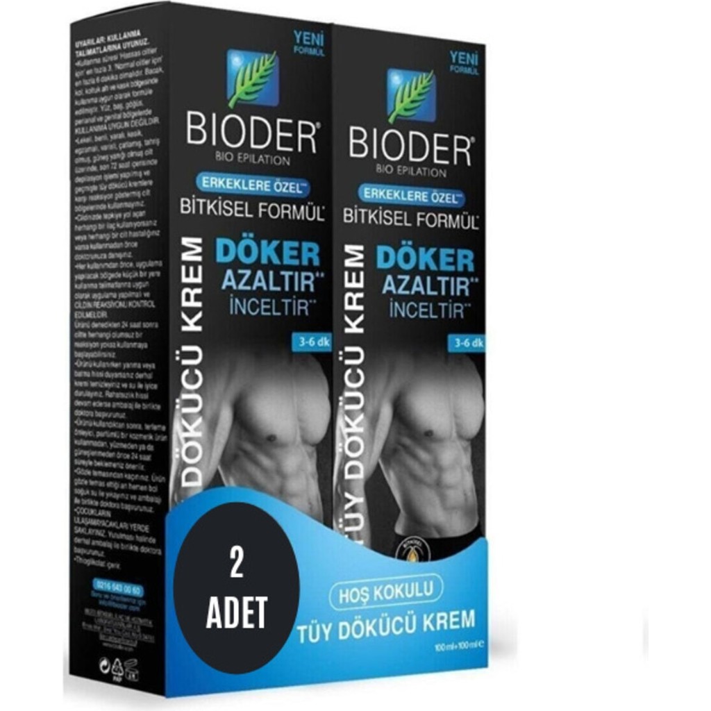 Bioderm Erkek Tüy Dökücü Krem 100 + 100 ml - Bioder . Mustore . Diğer Fiyatı