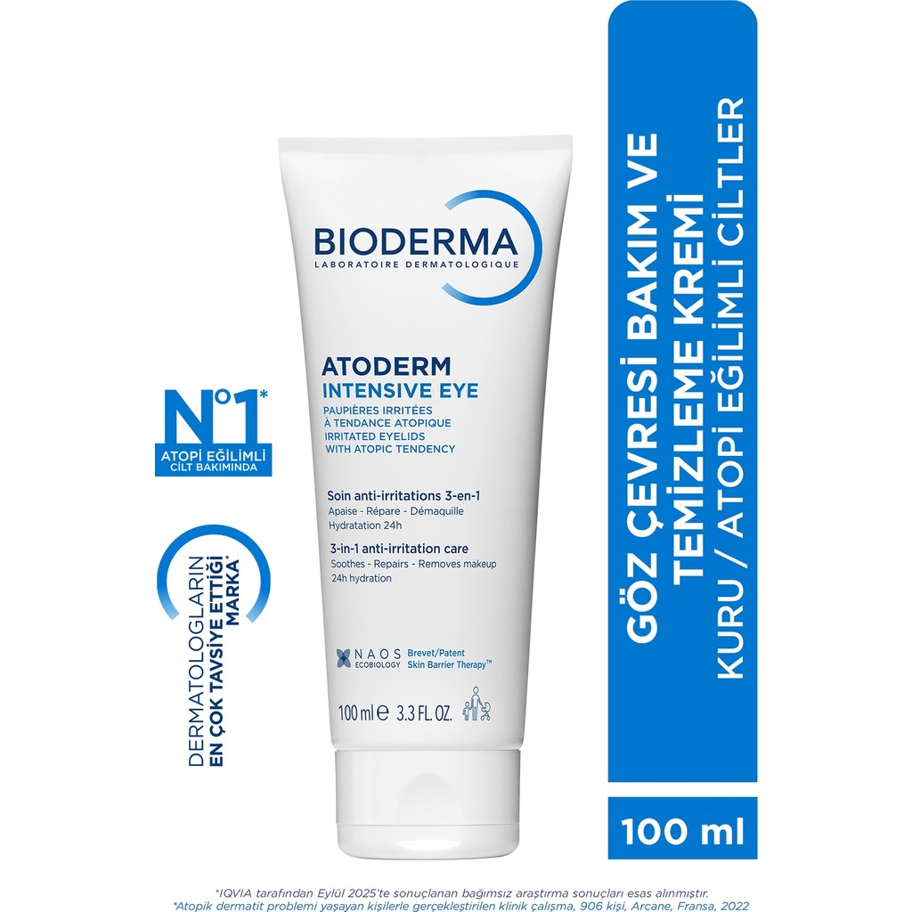 Bioderma Atoderm Intensive Eye Kuru Atopi Eğilimli Göz Çevresi Kremi ve Temizleyici Hyalüronik Asit 100 ml Göz Kremi Fiyatı