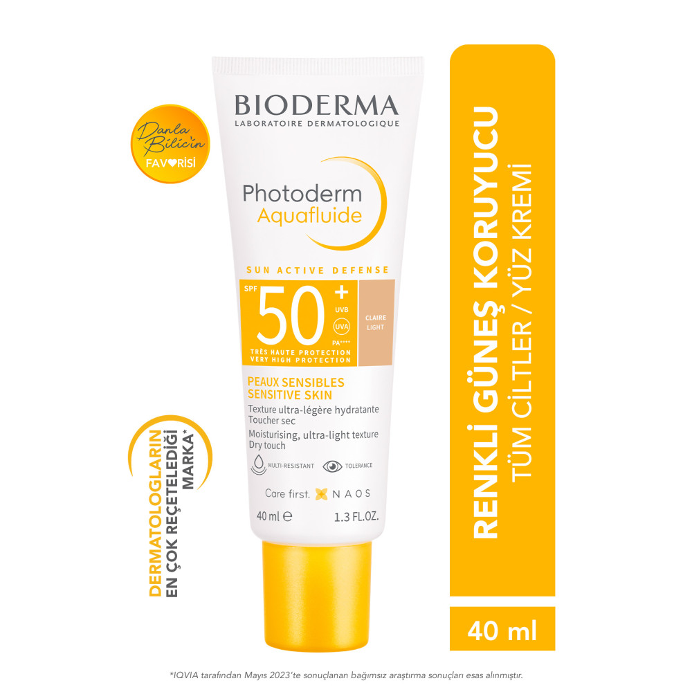 Bioderma Photoderm Aquafluid Light SPF50+ Tüm Ciltler için Yüksek Koruma Sağlayan Renkli Güneş Kremi 40 ml. Güneş Kremleri ve Losyonları Fiyatı