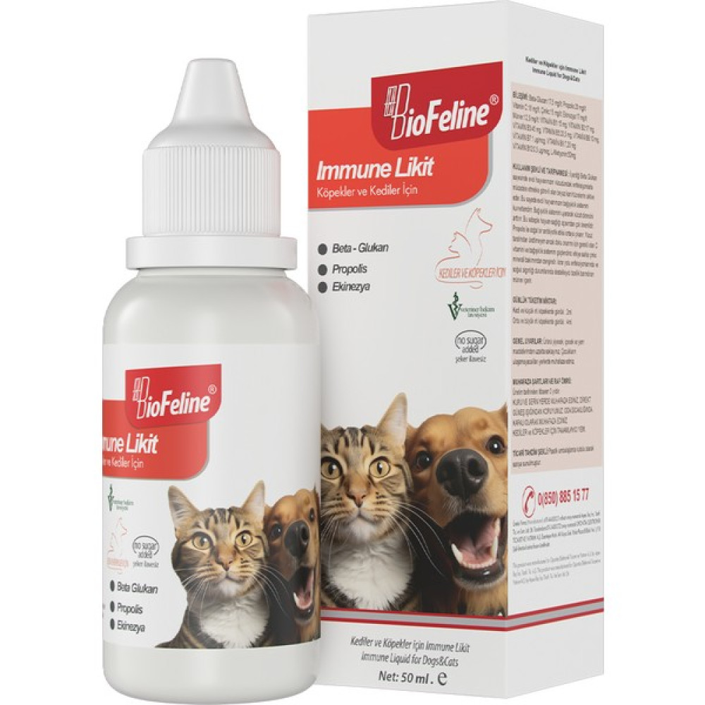 Biofeline Immune Sıvı Kedi & Köpek Güçlendirme C Vitamini Evcil Hayvan Ürünleri Fiyatı
