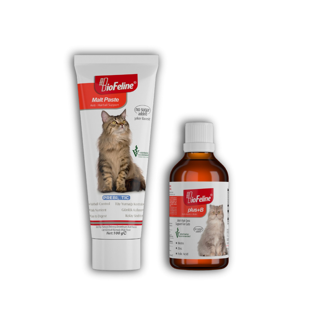 BioFeline Kedi Seti (MALT PASTE & PLUS B FOR CATS) Evcil Hayvan Ürünleri Fiyatı