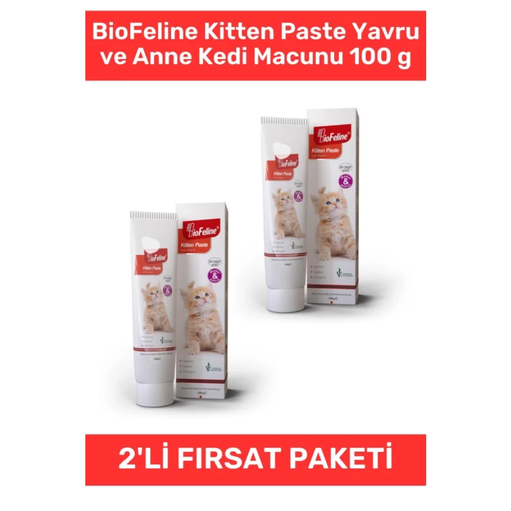 Biofeline Kitten Paste Yavru Ve Anne Kedi Macunu 100 G 2Li Set Evcil Hayvan Ürünleri Fiyatı