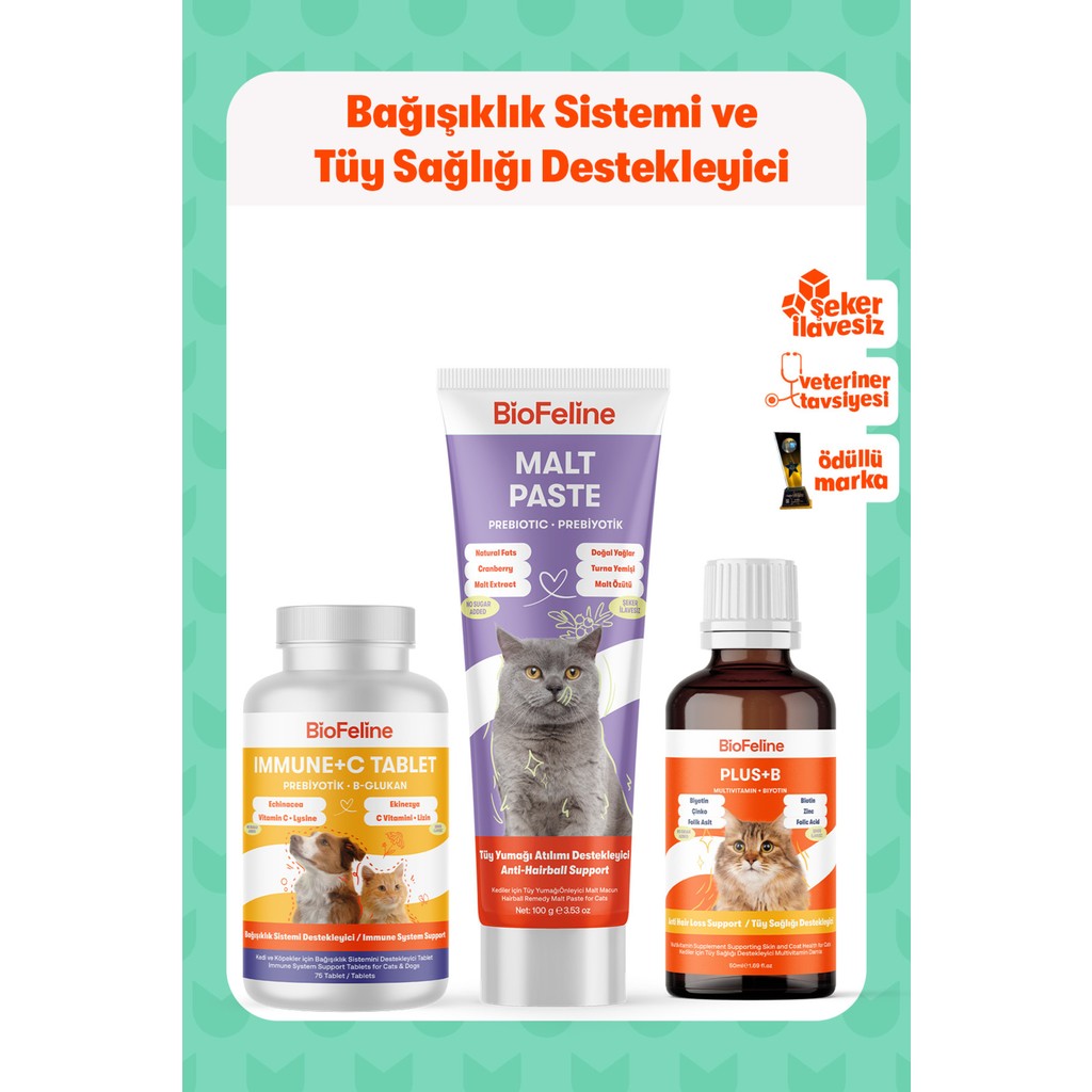 Biofeline Malt Paste/plus+B Cat/Immune+C Diğer Fiyatı