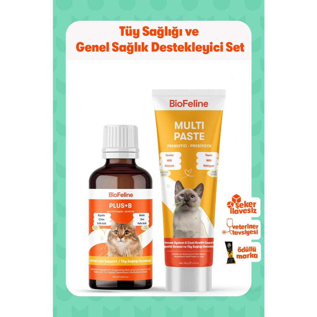 Biofeline Plus B 100 gr Multi Paste Kedi Ödülü Lezzetli Formül ile Tüy Sağlığını Destekler Evcil Hayvan Ürünleri Fiyatı