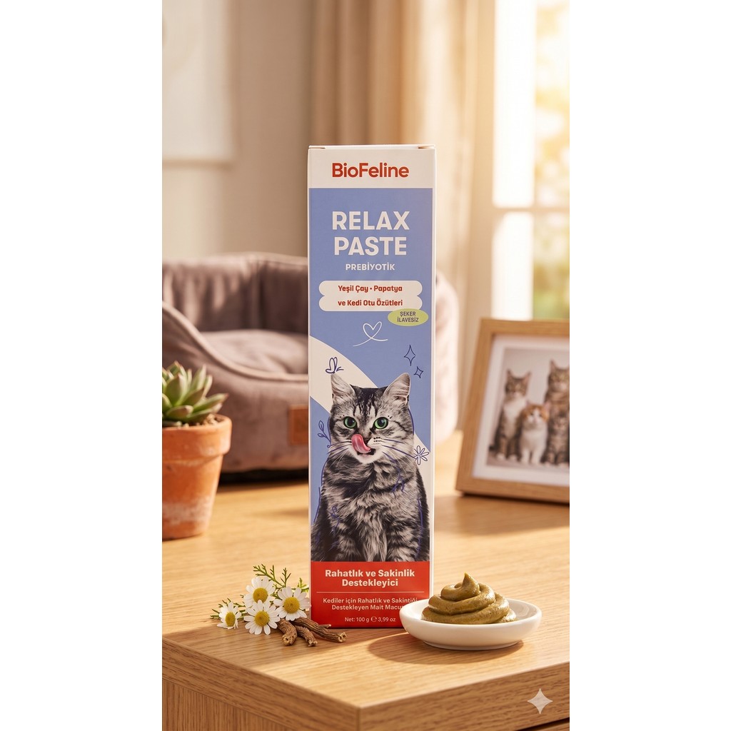 Biofeline Relax Paste 100G - Kediler Için Sakinleştirici ve Stres Önleyici Macun Evcil Hayvan Ürünleri Fiyatı