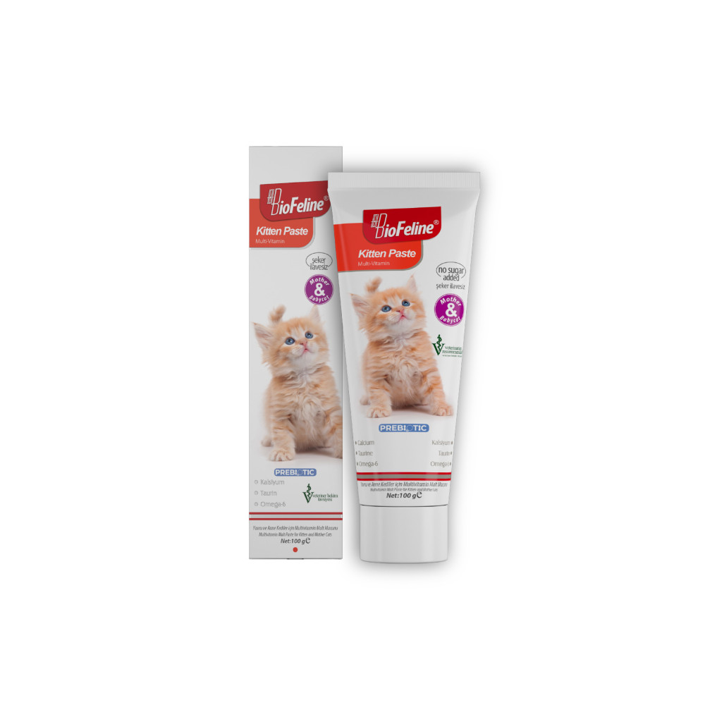 BioFeline Yavru Kedi Macun 100g (YAVRU & ANNE KEDİLERDE BAĞIŞIKLIK SİSTEMİ DESTEKLEYİCİ MULTİVİTAMİN MACUN) Evcil Hayvan Ürünleri Fiyatı