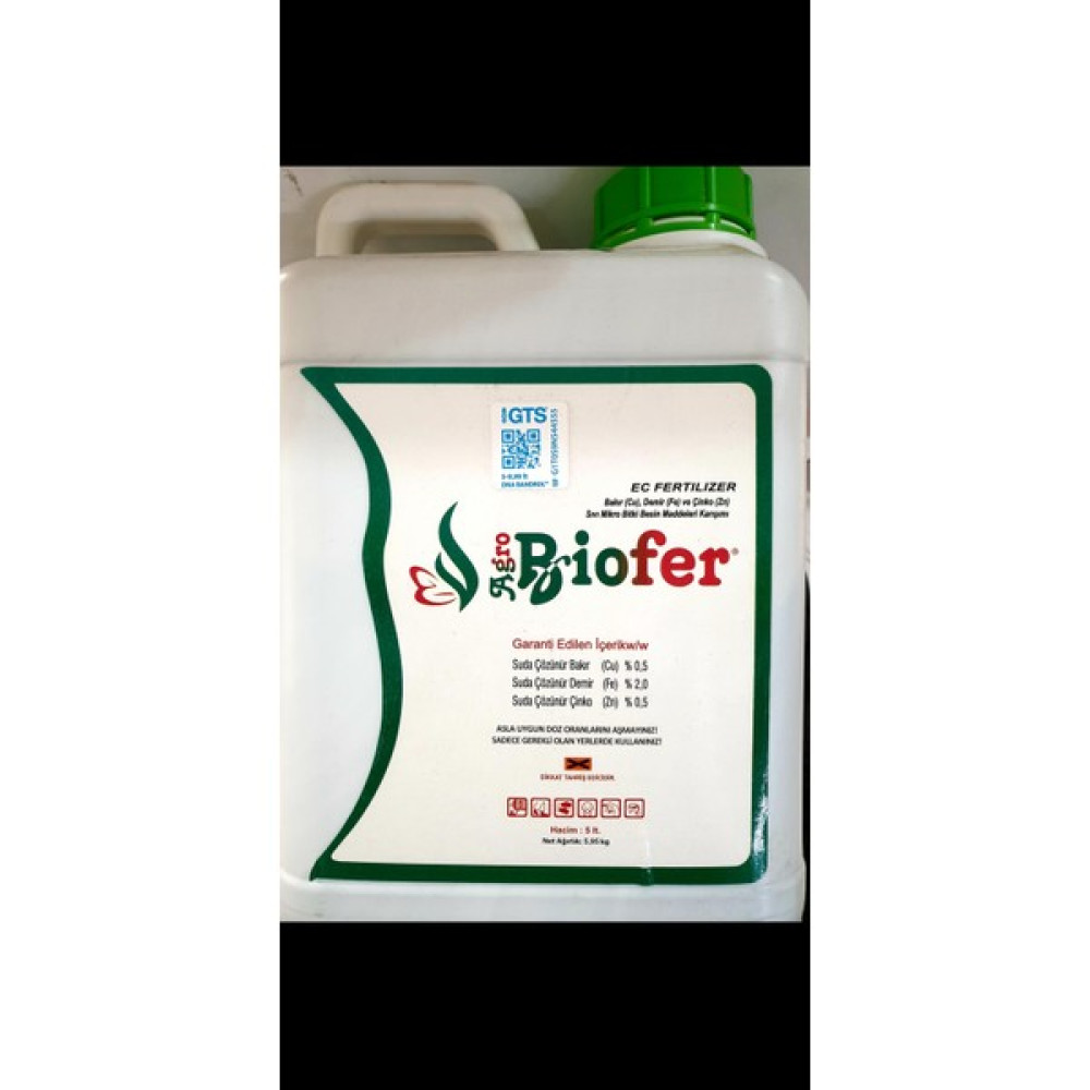 Biofer Yaprak Gübresi 5 Lt Bakır-Demir-Çinko Içerikli - 1 Gübre Fiyatı