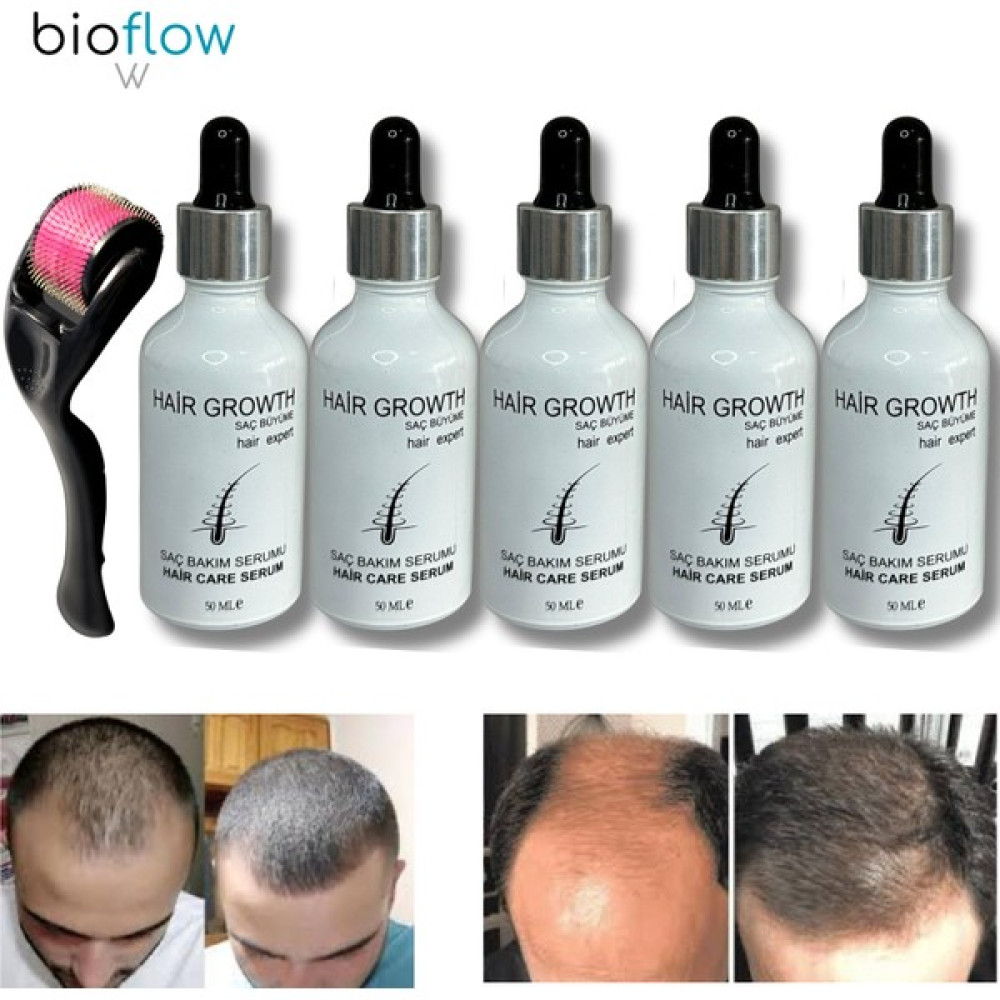 Bioflow Saç Gürleştirici Serum - Saç Losyonu - Saç Çıkartıcı - Saç Bakım Yağı / 5 Adet +Roller Saç Bakım Maskeleri & Serumlar & Spreyler Fiyatı
