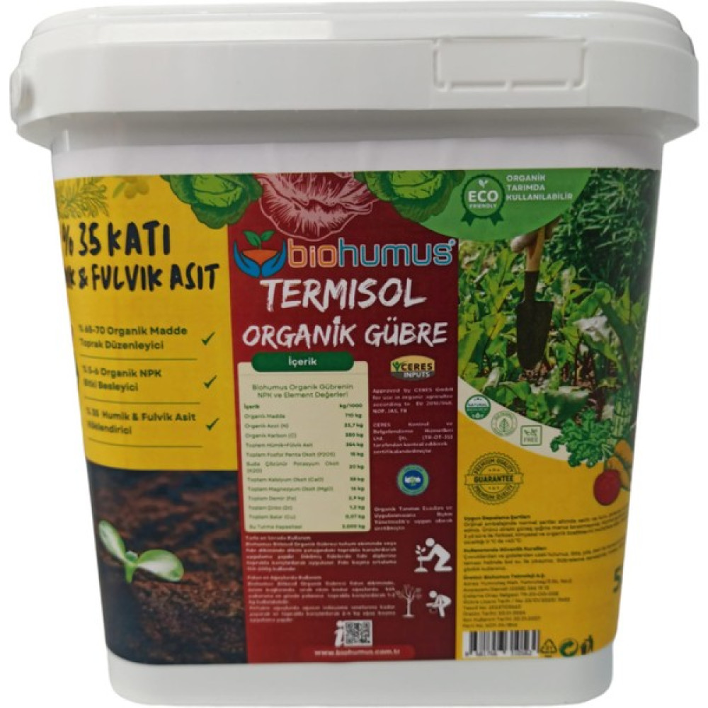 Biohumus Humik Fulvik Asit Organik Gübre - Sertifikalı - Kök Geliştirici - Toprak Düzenleyici - Bitki Besleyici - 5 Litre Oto Boyaları Fiyatı