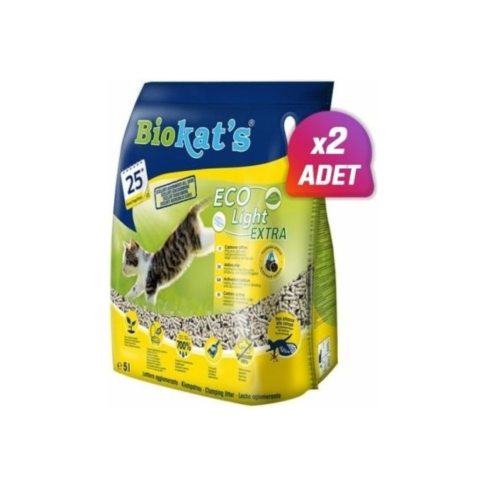 Biokat’s 2 Adet - Biokats Eco Light Extra Pelet Aktif Karbonlu Kedi Kumu 5 Lt Evcil Hayvan Ürünleri Fiyatı