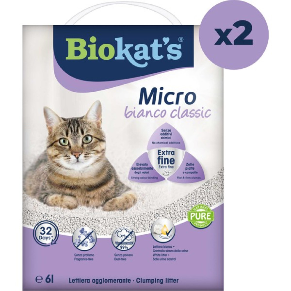 Biokat's Biokats Kedi Kumu Micro Bianco Classic 6 lt 2 Adet Evcil Hayvan Ürünleri Fiyatı