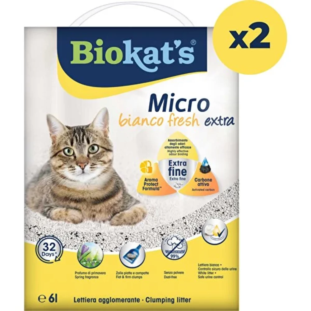 Biokat's Biokats Kedi Kumu Micro Bianco Fresh Extra 6 lt 2 Adet Evcil Hayvan Ürünleri Fiyatı
