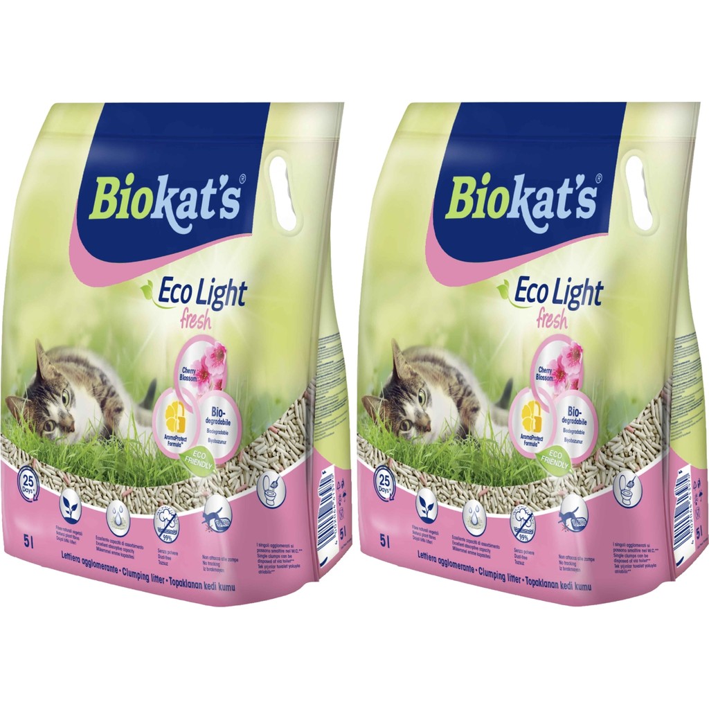 Biokat's Eco Light Fresh Cherry Blossom 5 lt x 2 Adet Topaklaşan Kedi Kumu Ferah Koku Evcil Hayvan Ürünleri Fiyatı