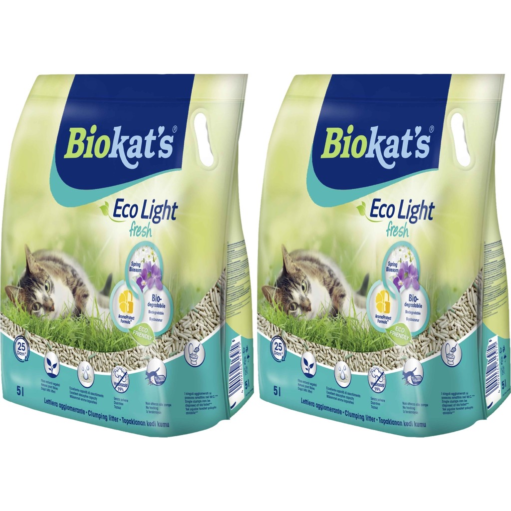 Biokat's Eco Light Fresh Spring Blossom Kedi Kumu 5 lt x 2 Adet Topaklaşan ve Fresh Koku Evcil Hayvan Ürünleri Fiyatı