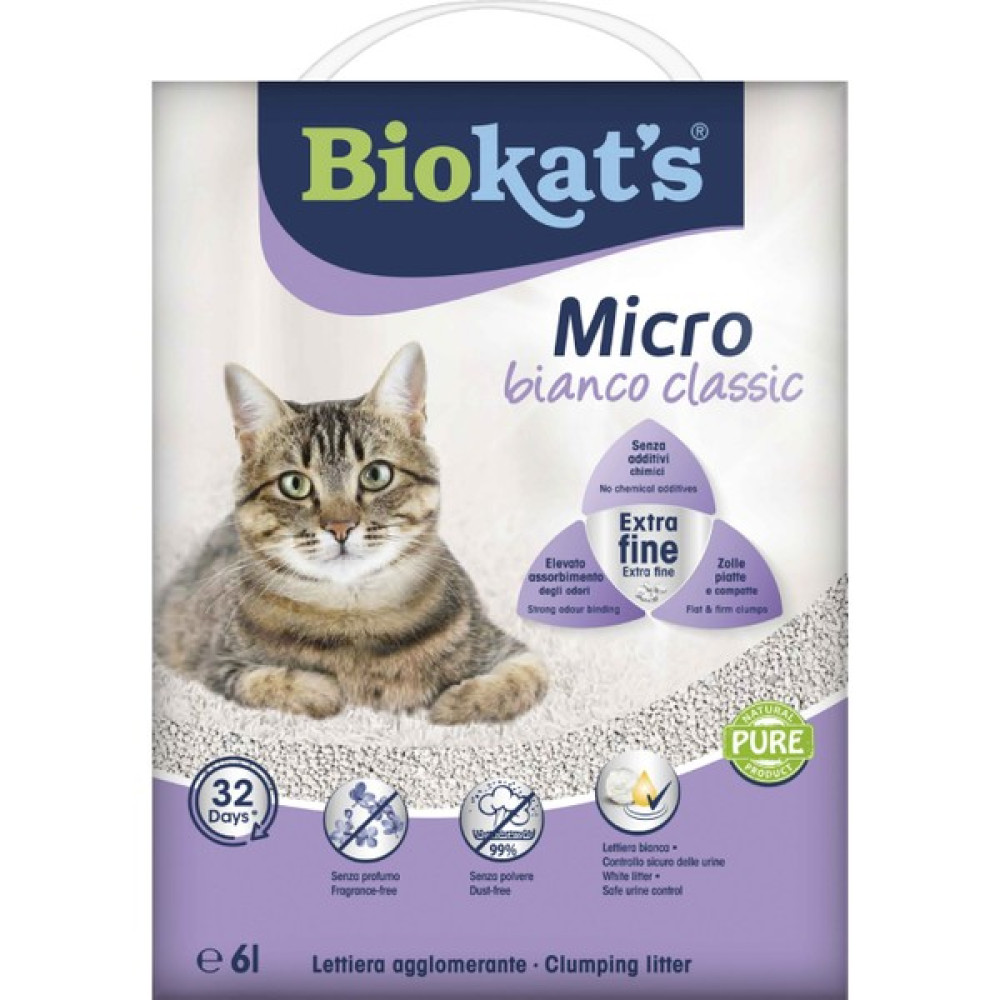 Biokat's Tozsuz Topaklanan Kedi Kumu Micro Bianco Classic 6 lt Evcil Hayvan Ürünleri Fiyatı