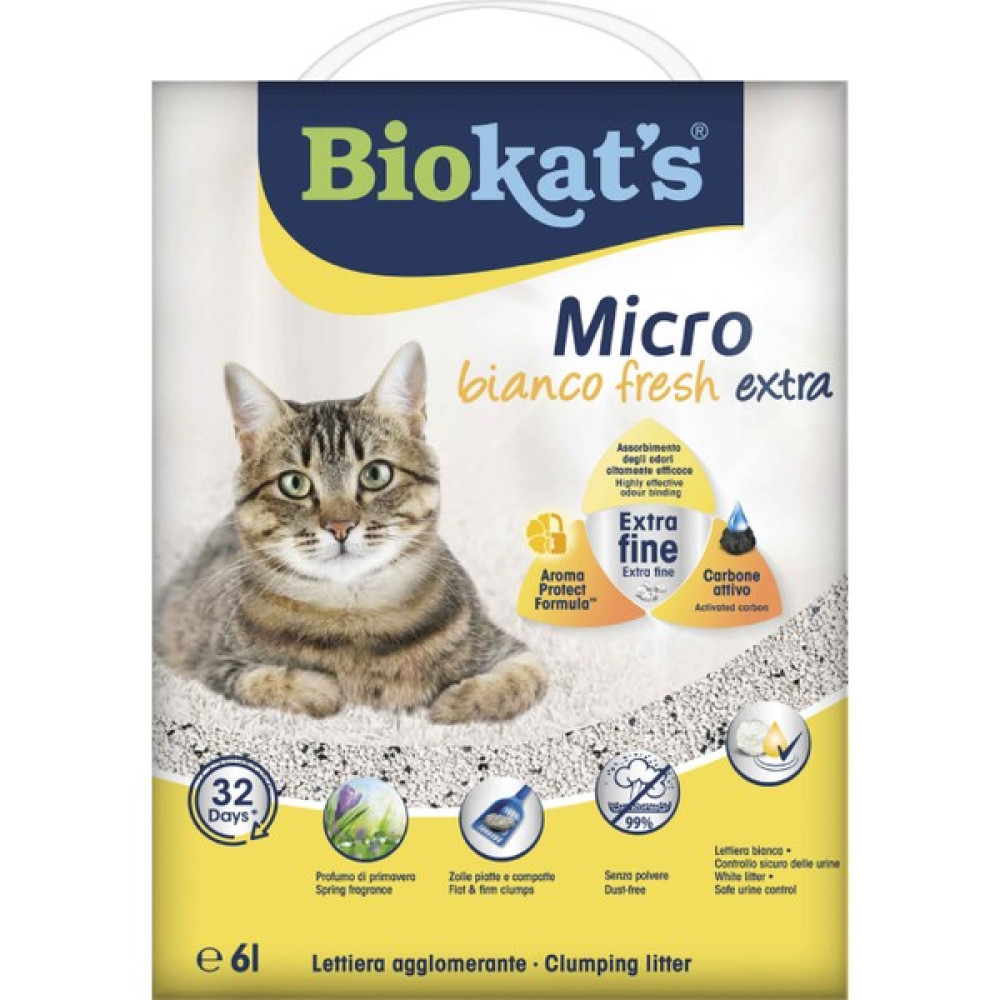 Biokat's Tozsuz Topaklanan Kedi Kumu Micro Bianco Fresh E x tra 6 lt Evcil Hayvan Ürünleri Fiyatı