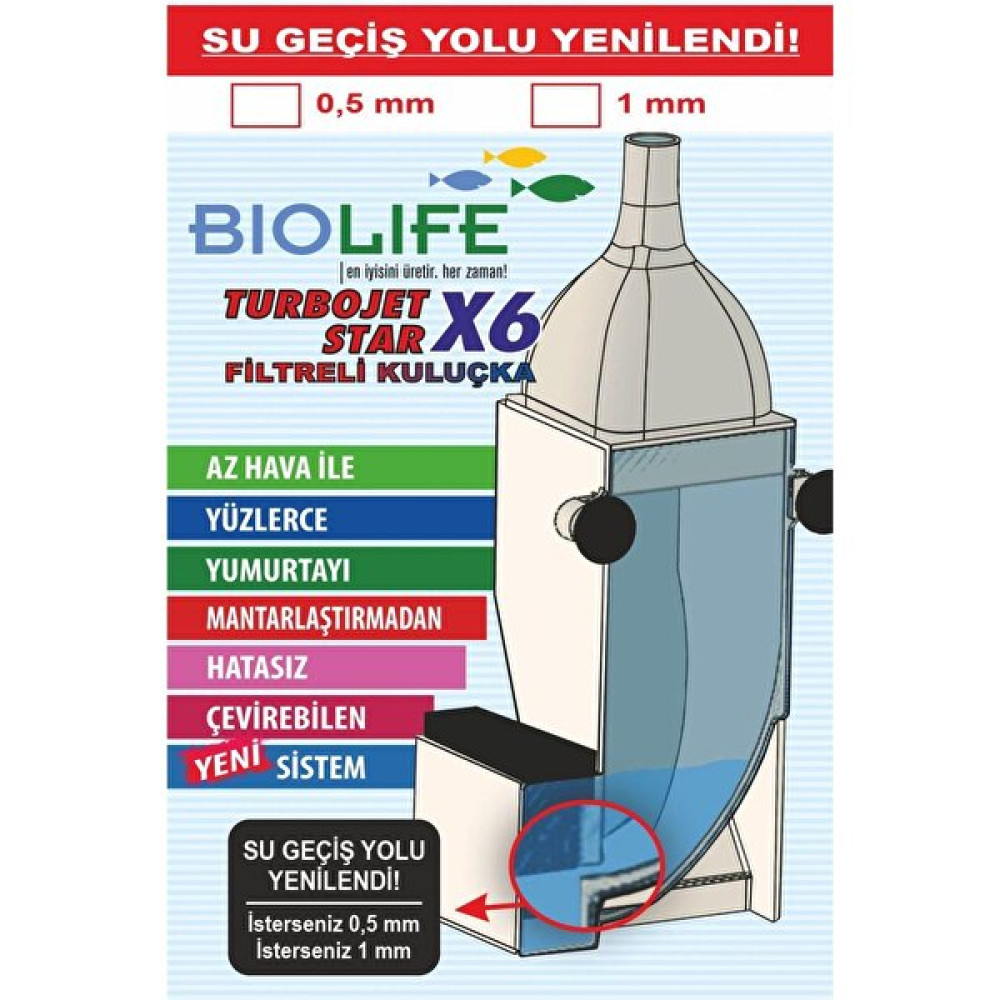 Biolife Turbojet Star X6 Filtreli Balık Kuluçkası Evcil Hayvan Ürünleri Fiyatı