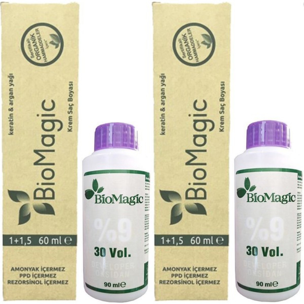 BioMagic Organik Amonyaksız Saç Boyası (Açık Karamel-8.03)+Oksidan (2 Adet) - Açık Karamel Saç Boyası Fiyatı