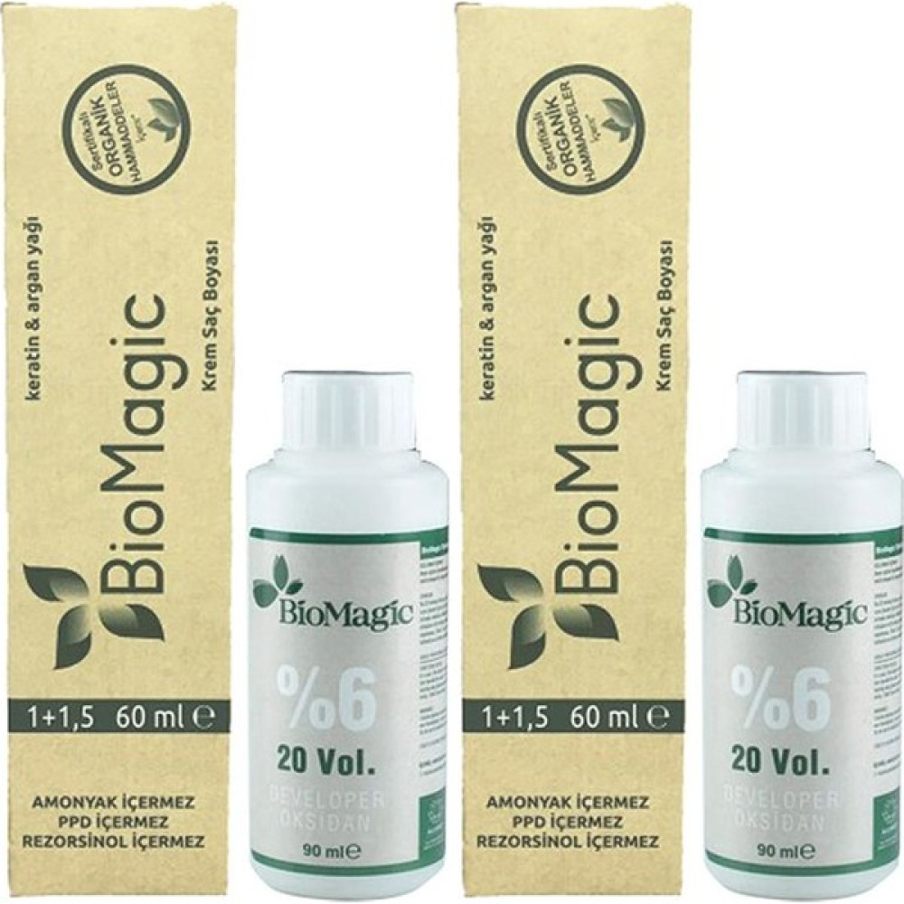 Biomagic Organik Amonyaksız Saç Boyası Buzlu Kahve-55.21+Oksidan 2 Adet - 55.21 Saç Boyası Fiyatı