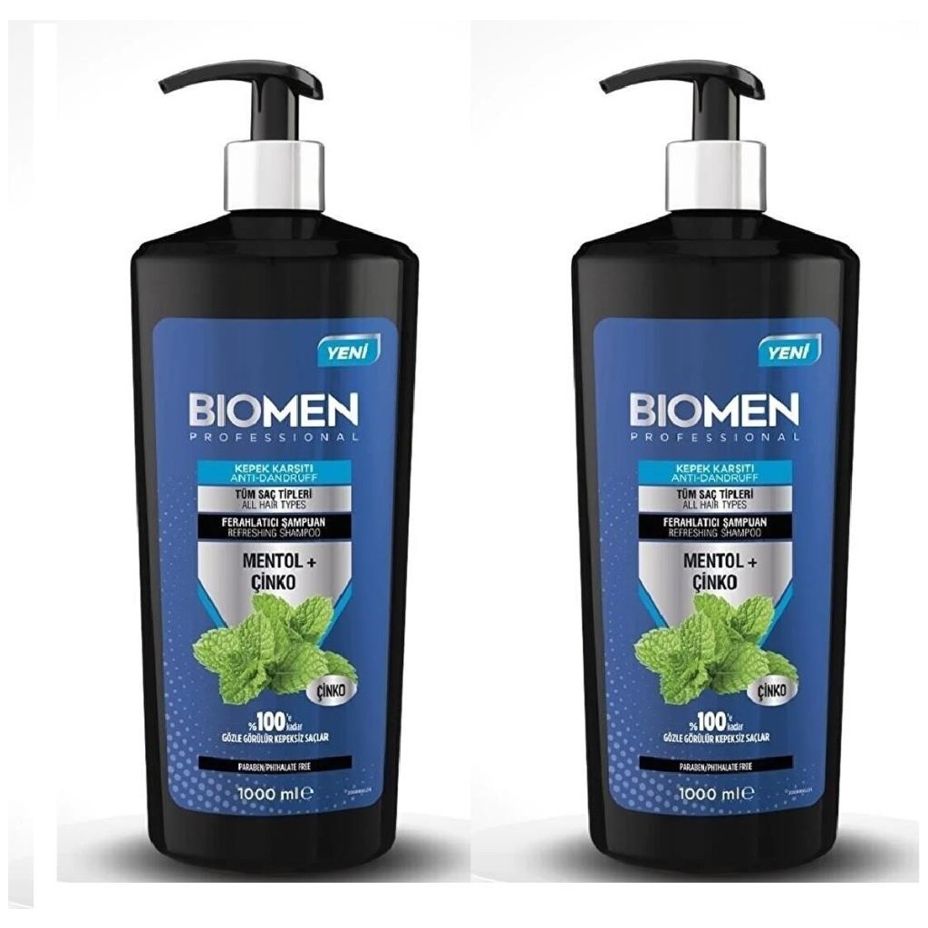 Biomen Professional Mentol&çinko Kepek Karşıtı Ferahlatıcı Şampuan 1000 ml X 2 ADET Diğer Fiyatı