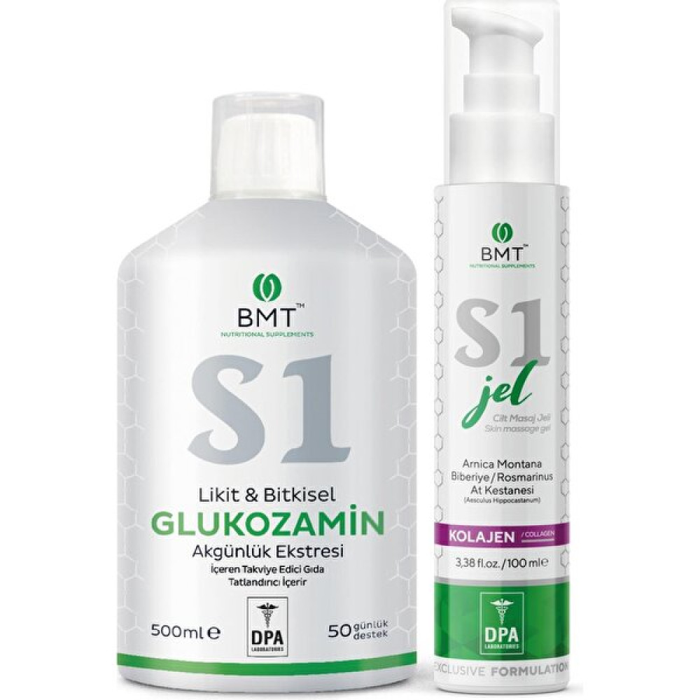 Biomet S1 Likit Glukozamin 500 ml & S1 Masaj Jeli 100 ml - 2'li Set Bitkisel Yağlar Fiyatı