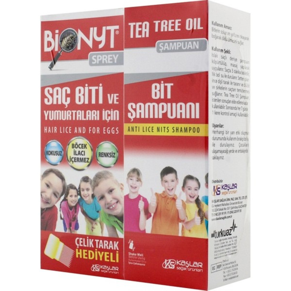 Bionyt Bt Spreyi 100 ml + Bionyt Tea Tree Oil Şampuan 100 ml Kofre Saç Bakım Maskeleri & Serumlar & Spreyler Fiyatı