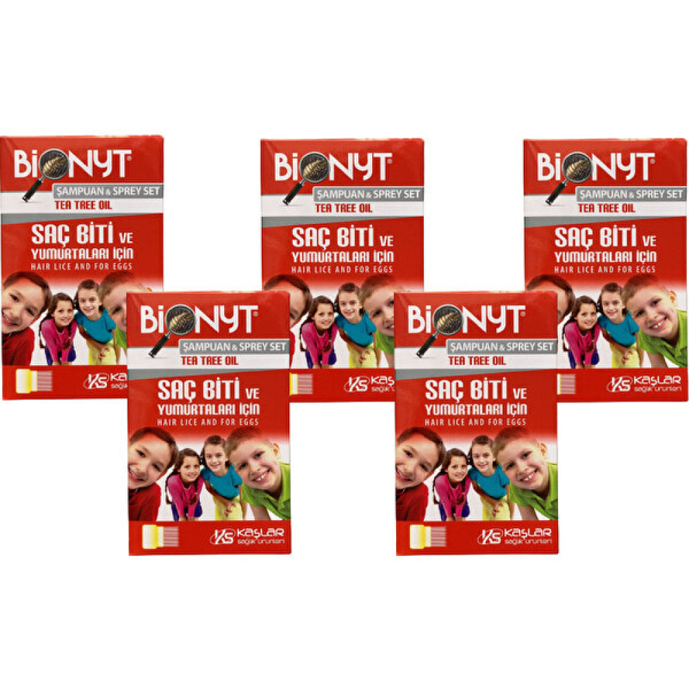 Bionyt Saç Biti ve Yumurtaları Için (Çay Ağacı Yağlı) Şampuan & Sprey Set (5 Adet) Şampuan ve Saç Kremi Fiyatı