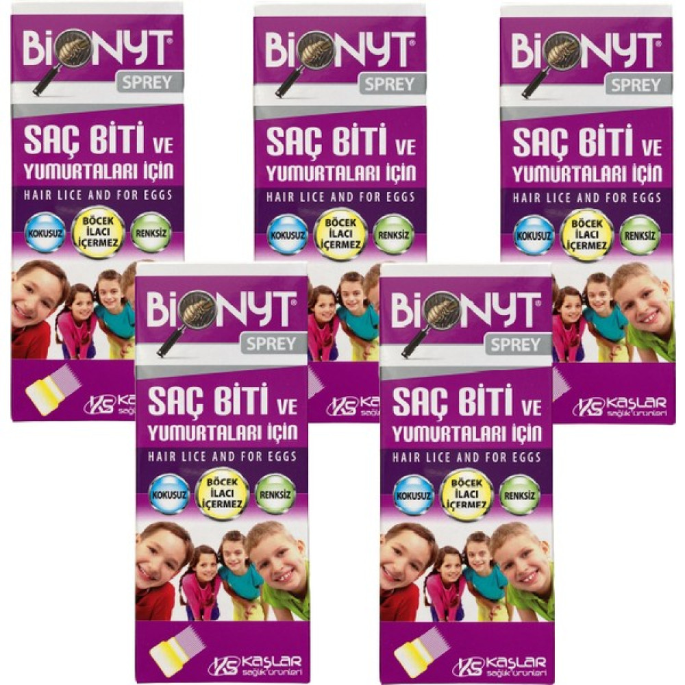 Bionyt Saç Biti ve Yumurtaları Için Sprey 100ML (5 Adet) Şampuan ve Saç Kremi Fiyatı