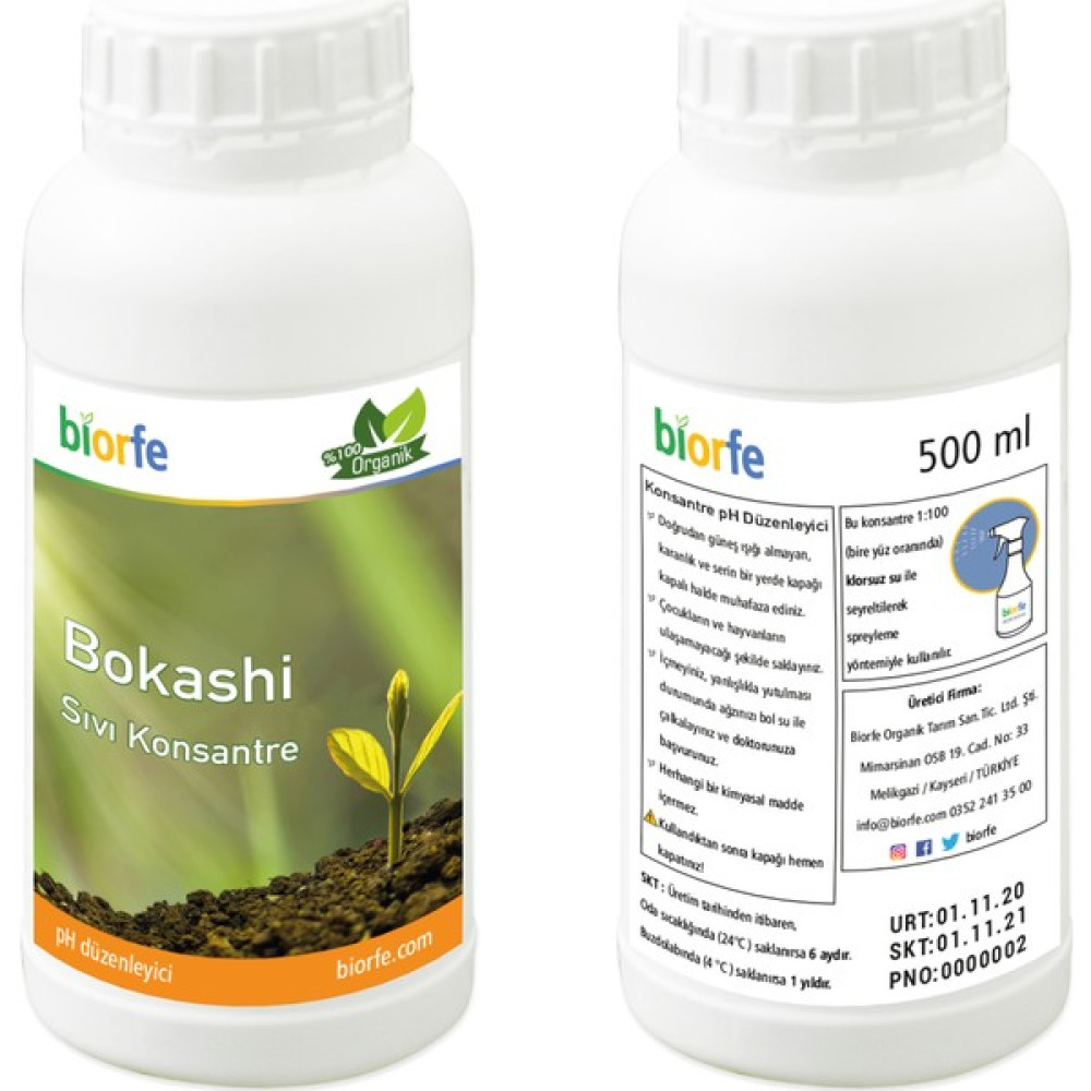 Biorfe Bokashi Konsantre pH Düzenleyici Sıvı 500 ml Gübre Fiyatı