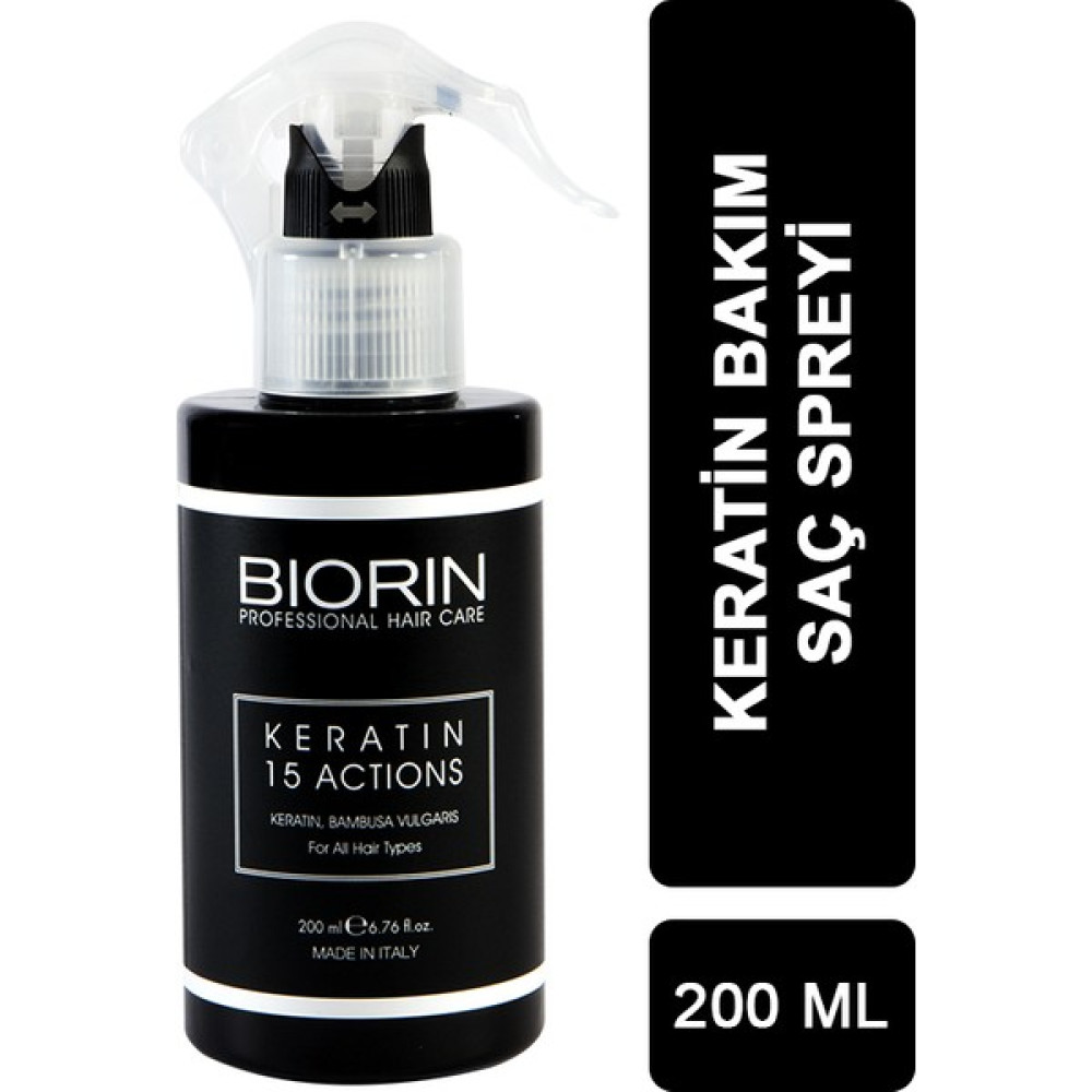 Biorin Keratin Bakım 15 Faktör Saç Spreyi 200 ml Saç Bakım Maskeleri & Serumlar & Spreyler Fiyatı