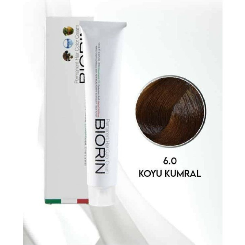 Biorin Permanent Hair Color Cream 100 ml No: 6.0 Koyu Kumral Oto Boyaları Fiyatı