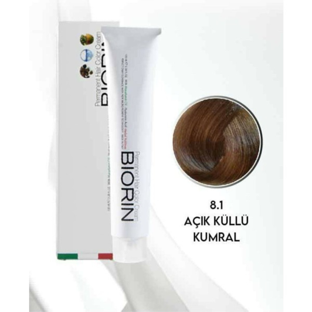 Biorin Permanent Hair Color Cream 100 ml No: 8.1 Açık Küllü Kumral Saç Boyası Fiyatı