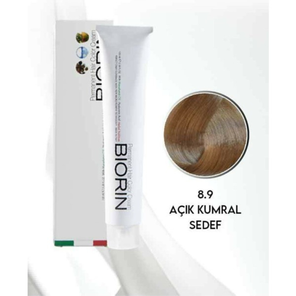 Biorin Permanent Hair Color Cream 100 ml No: 8.9 Açık Kumral Sedef Oto Boyaları Fiyatı